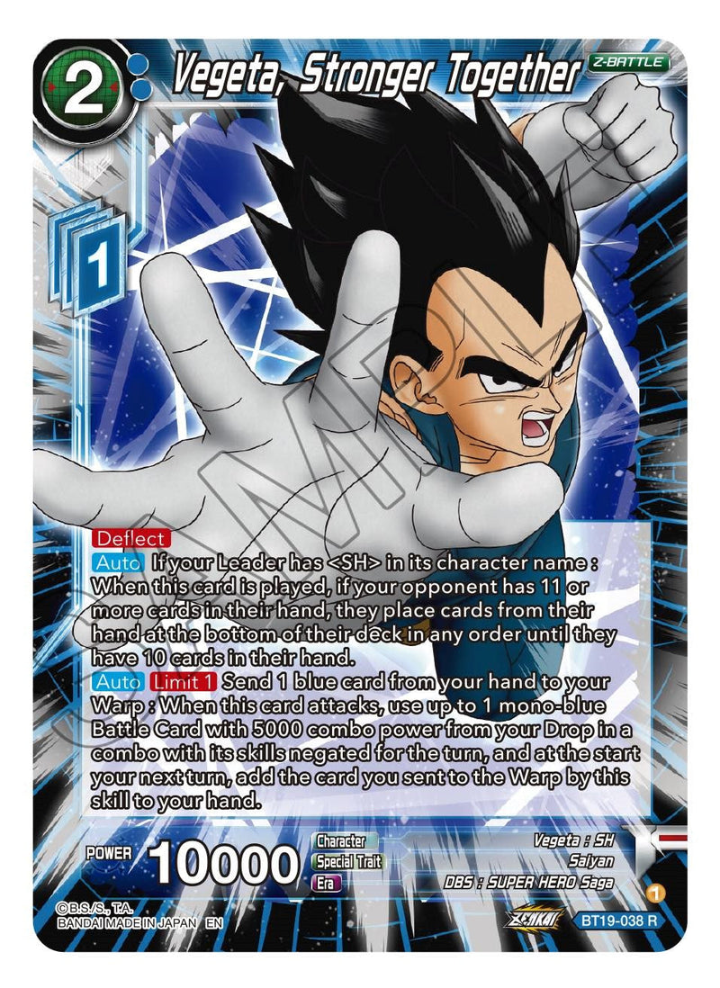 Vegeta, Stronger Together (BT19-038) [Fighter's Ambition] Parallel Foil