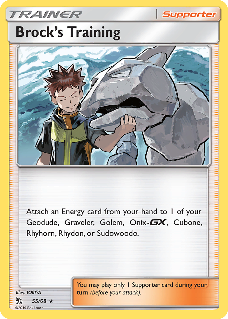 Brock's Training (55/68) [Sun & Moon: Hidden Fates] Reverse Holofoil