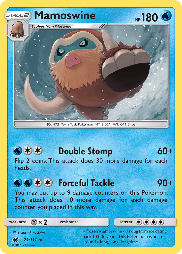 Mamoswine (21/111) [Sun & Moon: Crimson Invasion] Reverse Holofoil
