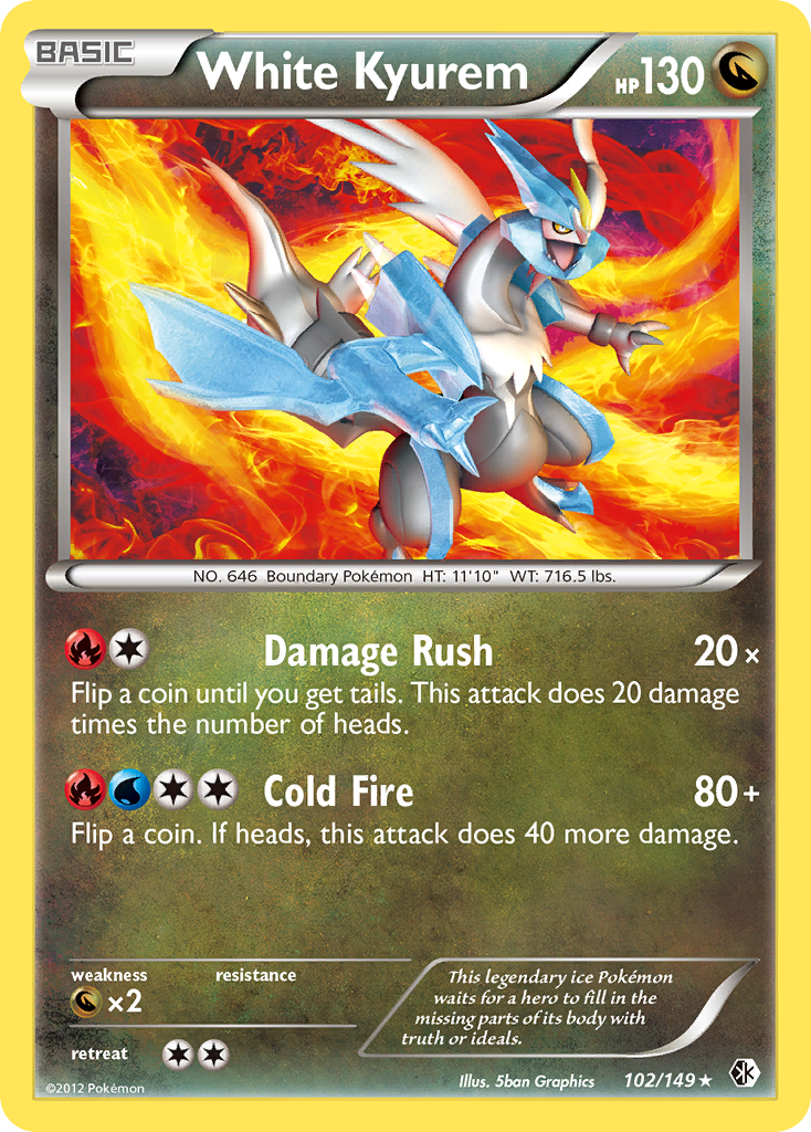 White Kyurem (102/149) [Black & White: Boundaries Crossed] Reverse Holofoil