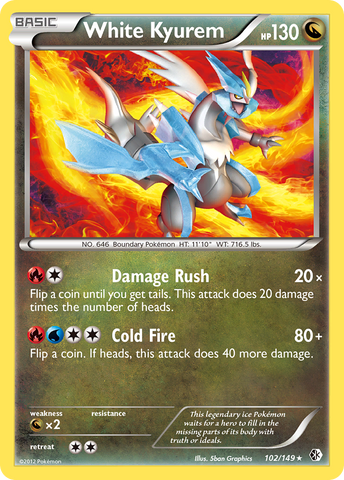 White Kyurem (102/149) [Black & White: Boundaries Crossed] Reverse Holofoil