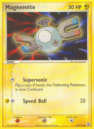 Magnemite (68/112) [EX: FireRed & LeafGreen] Reverse Holofoil