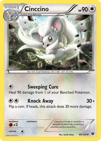 Cinccino (89/124) [XY: Fates Collide] Reverse Holofoil