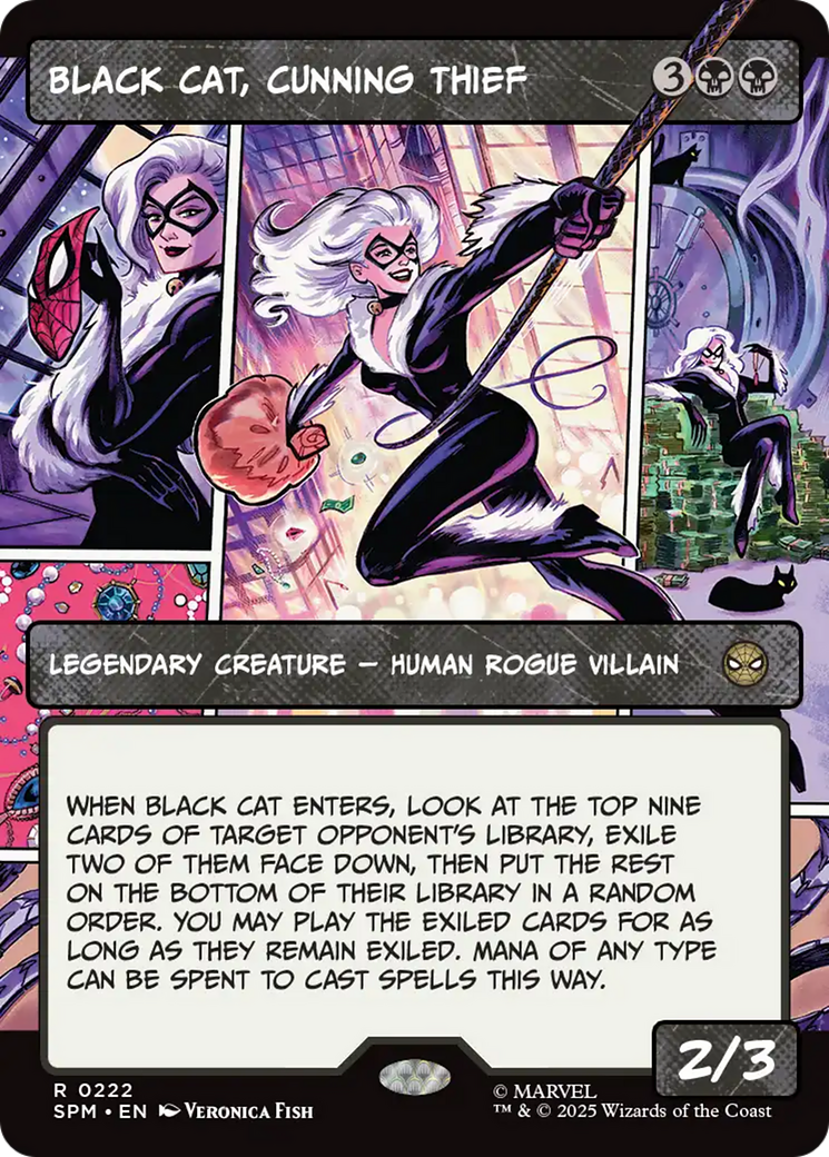 Black Cat, Cunning Thief (Borderless) [Marvel's Spider-Man] Foil