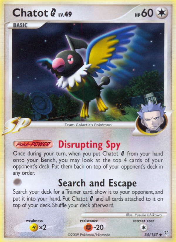 Chatot G (54/147) [Platinum: Supreme Victors] Reverse Holofoil