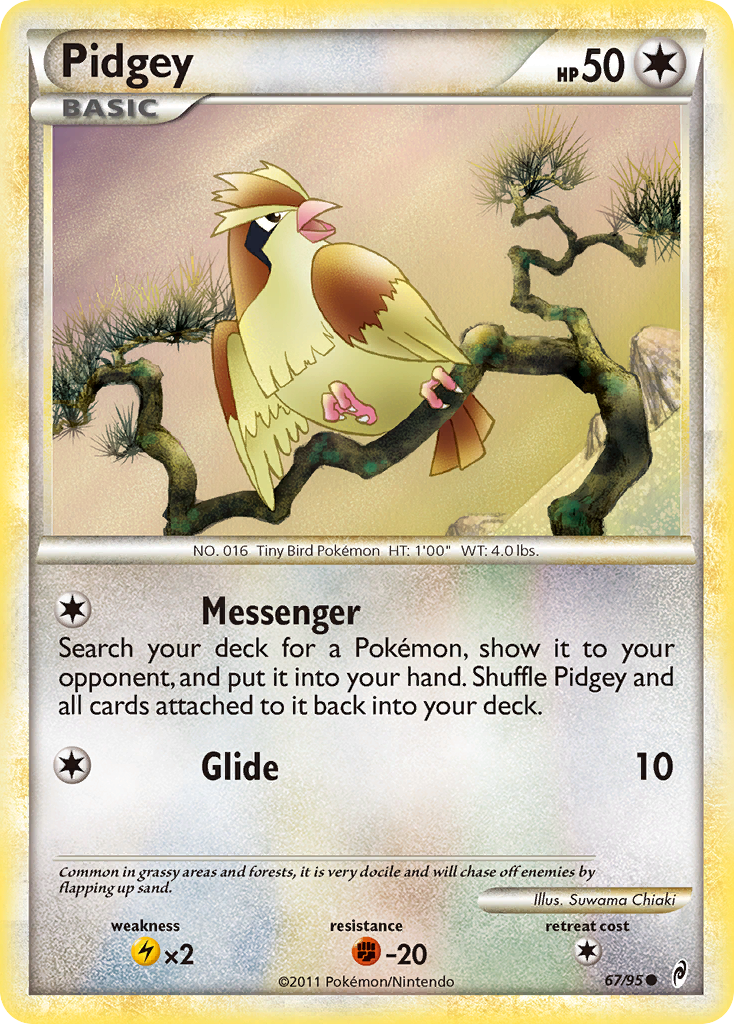 Pidgey (67/95) [HeartGold & SoulSilver: Call of Legends] Reverse Holofoil