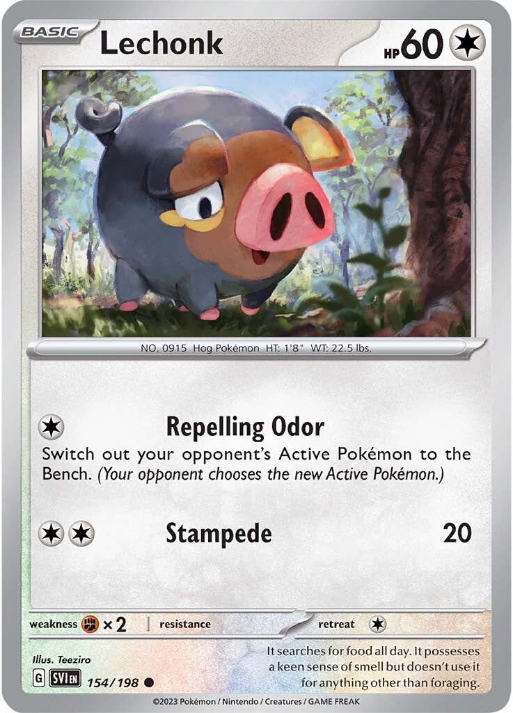 Lechonk (154/198) [Scarlet & Violet: Base Set] Reverse Holofoil