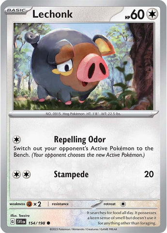 Lechonk (154/198) [Scarlet & Violet: Base Set] Reverse Holofoil
