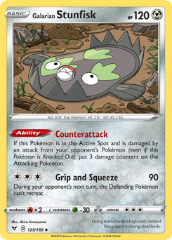 Galarian Stunfisk (125/185) [Sword & Shield: Vivid Voltage] Reverse Holofoil