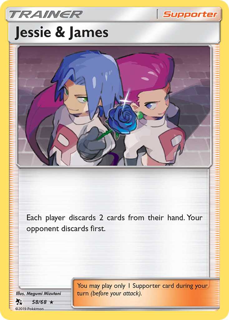 Jessie & James (58/68) [Sun & Moon: Hidden Fates] Reverse Holofoil