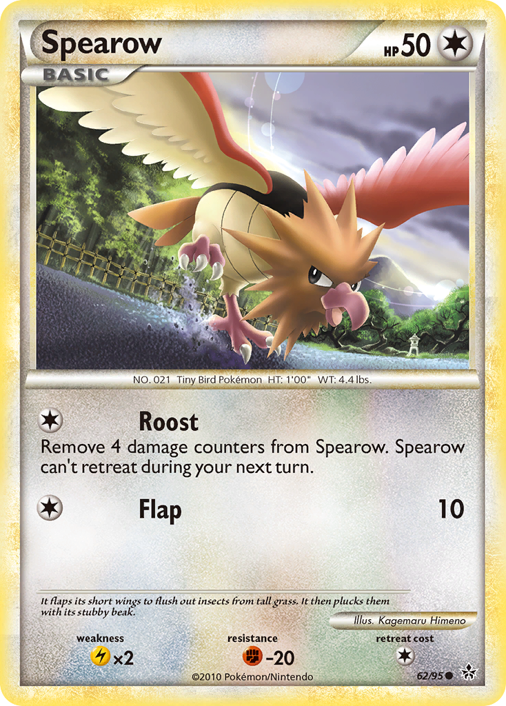 Spearow (62/95) [HeartGold & SoulSilver: Unleashed] Reverse Holofoil
