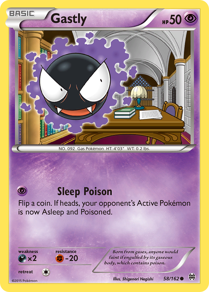 Gastly (58/162) [XY: BREAKthrough] Reverse Holofoil