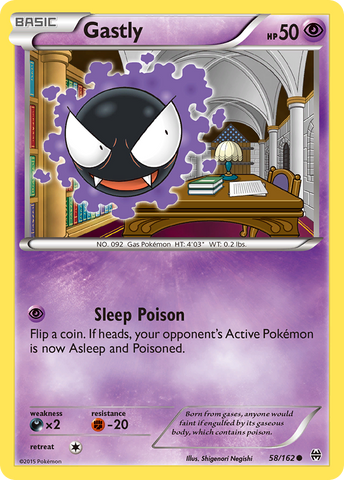 Gastly (58/162) [XY: BREAKthrough] Reverse Holofoil