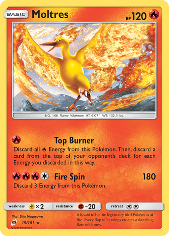 Moltres (19/181) [Sun & Moon: Team Up] Reverse Holofoil