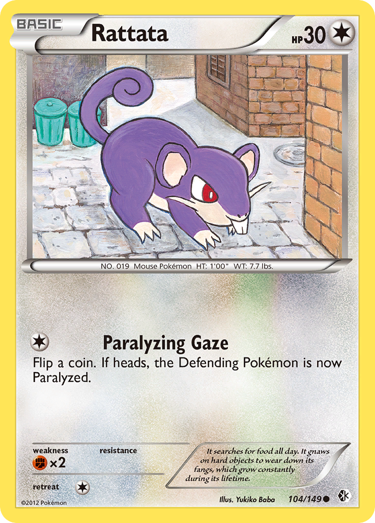 Rattata (104/149) [Black & White: Boundaries Crossed] Reverse Holofoil