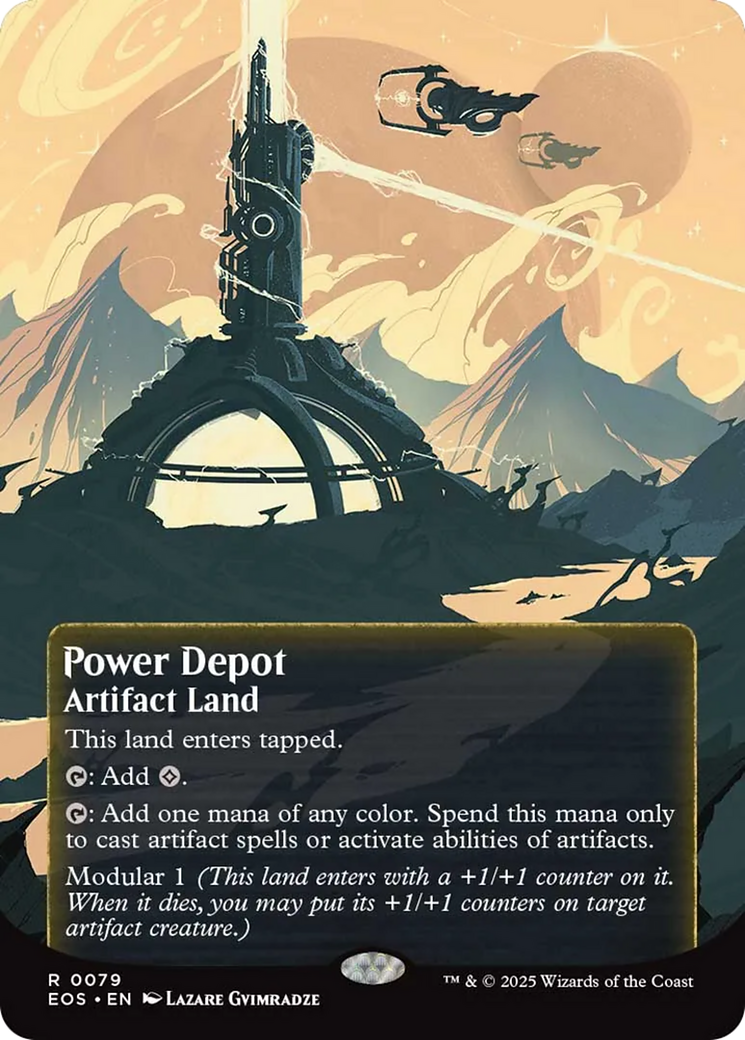 Power Depot (0079) (Borderless) [Edge of Eternities: Stellar Sights] Foil