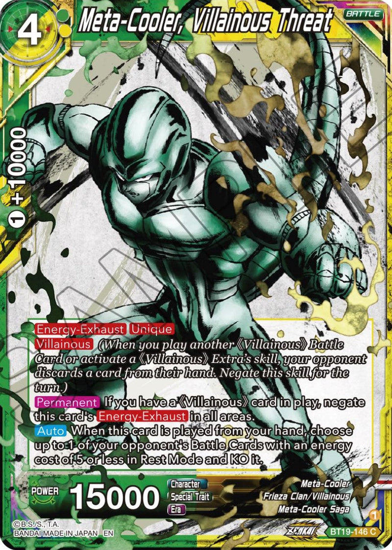 Meta-Cooler, Villainous Threat (BT19-146) [Fighter's Ambition] Parallel Foil
