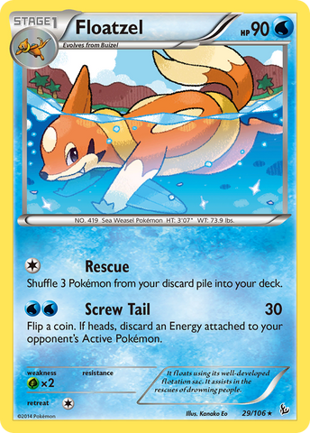 Floatzel (29/106) [XY: Flashfire] Reverse Holofoil