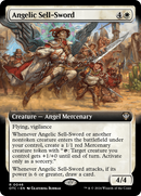Angelic Sell-Sword (Extended Art) [Outlaws of Thunder Junction Commander] Foil