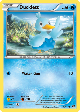 Ducklett (36/114) [Black & White: Base Set] Reverse Holofoil