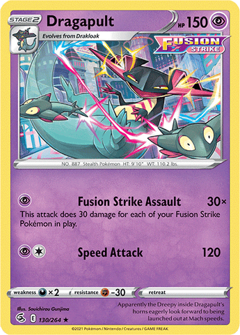 Dragapult (130/264) [Sword & Shield: Fusion Strike] Reverse Holofoil
