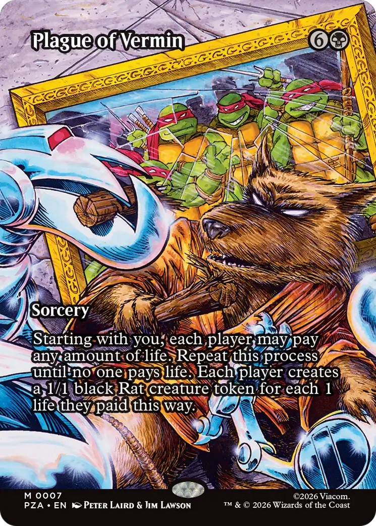 Plague of Vermin (Borderless) [Teenage Mutant Ninja Turtles Eternal-Legal] Foil