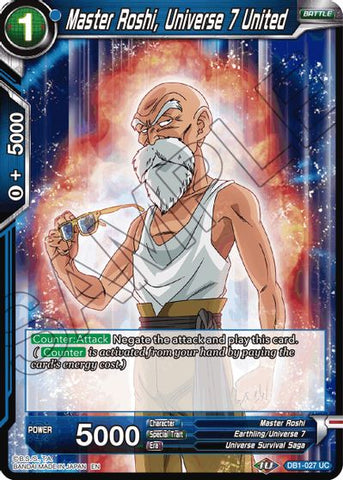 Master Roshi, Universe 7 United (Reprint) (DB1-027) [Battle Evolution Booster] Parallel Foil