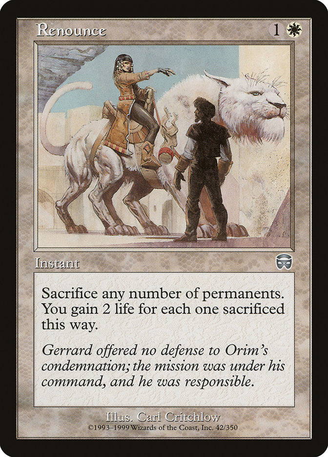 Renounce [Mercadian Masques] Foil