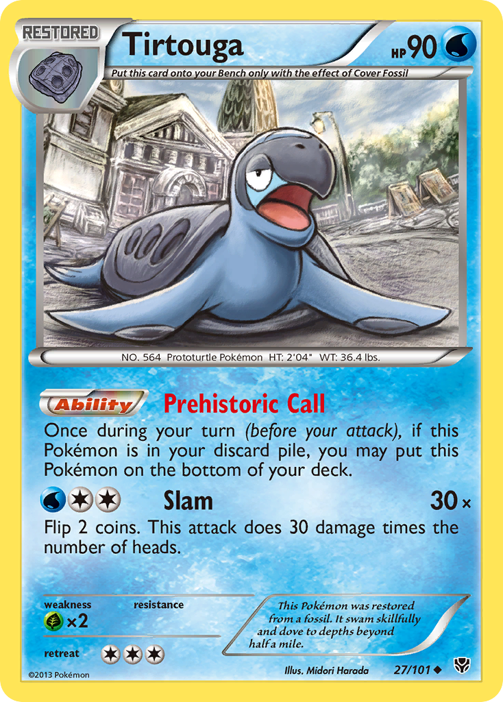 Tirtouga (27/101) [Black & White: Plasma Blast] Reverse Holofoil