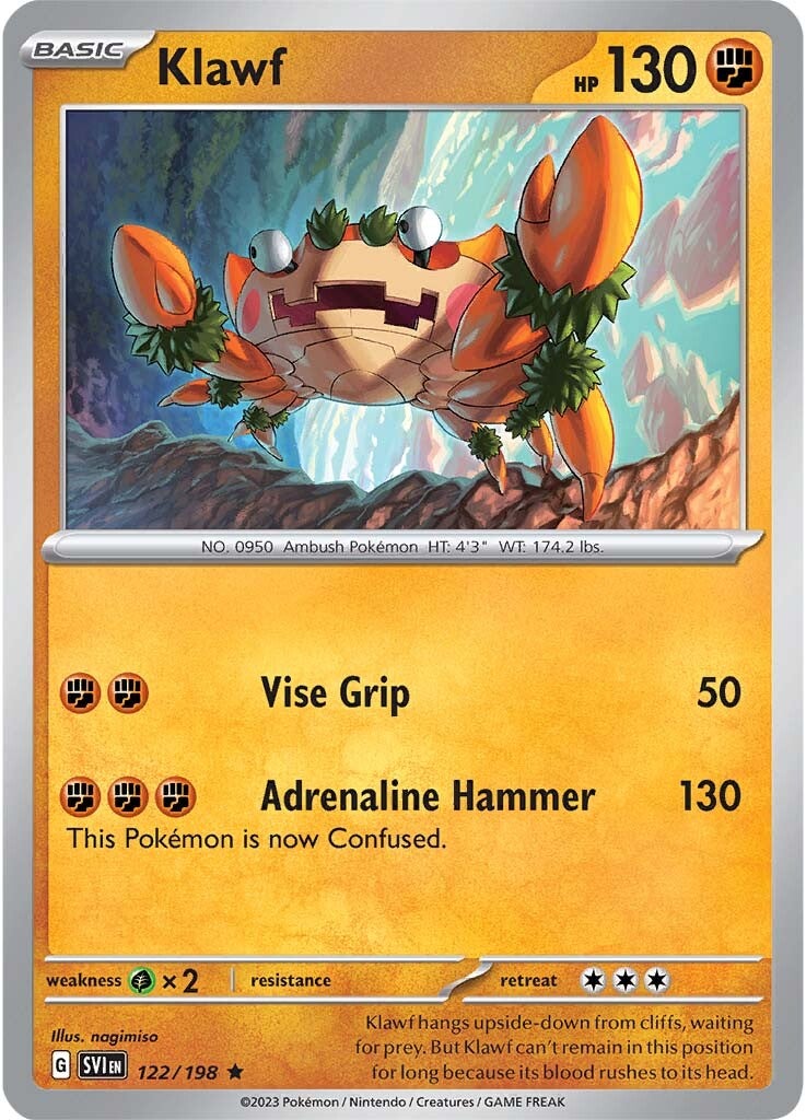 Klawf (122/198) [Scarlet & Violet: Base Set] Reverse Holofoil