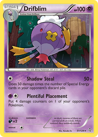 Drifblim (51/124) [Black & White: Dragons Exalted] Reverse Holofoil