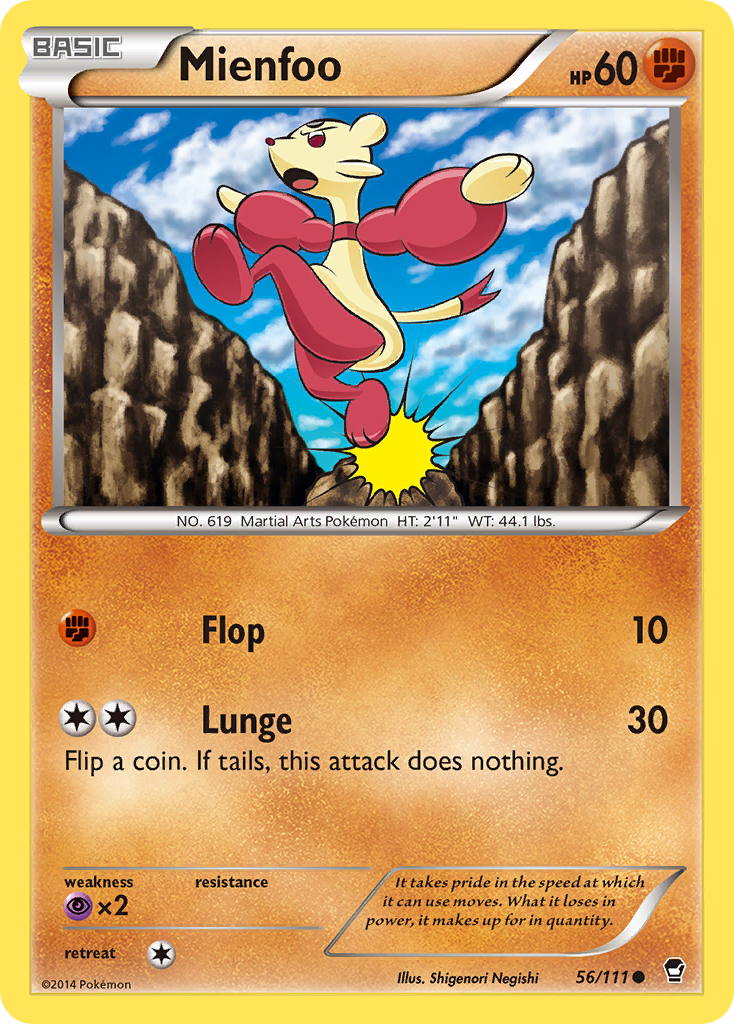 Mienfoo (56/111) [XY: Furious Fists] Reverse Holofoil