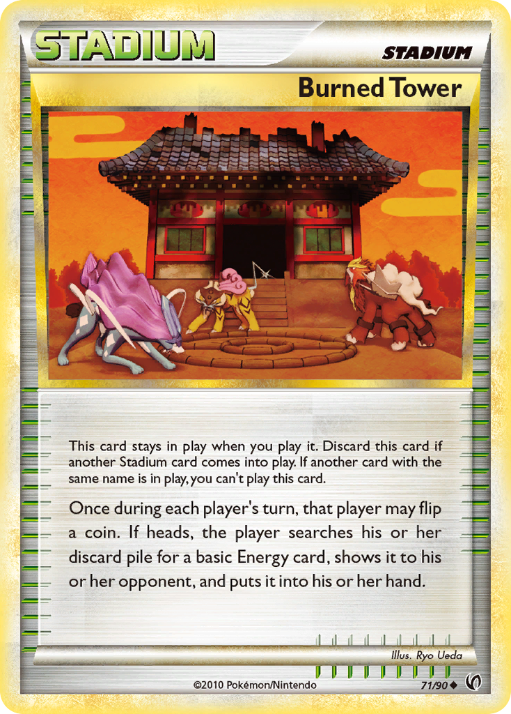 Burned Tower (71/90) [HeartGold & SoulSilver: Undaunted] Reverse Holofoil