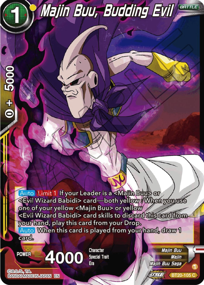 Majin Buu, Budding Evil (BT20-105) [Power Absorbed] Parallel Foil