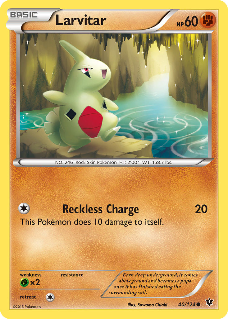 Larvitar (40/124) [XY: Fates Collide] Reverse Holofoil