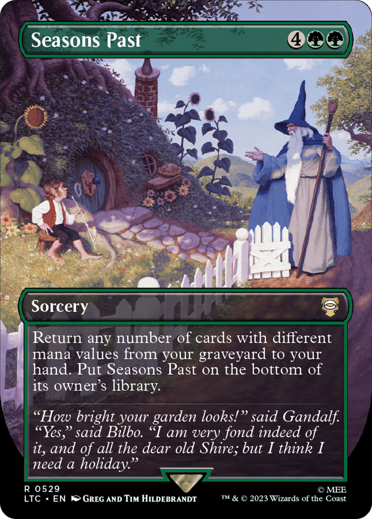Seasons Past (Borderless) [The Lord of the Rings: Tales of Middle-Earth Commander] Foil