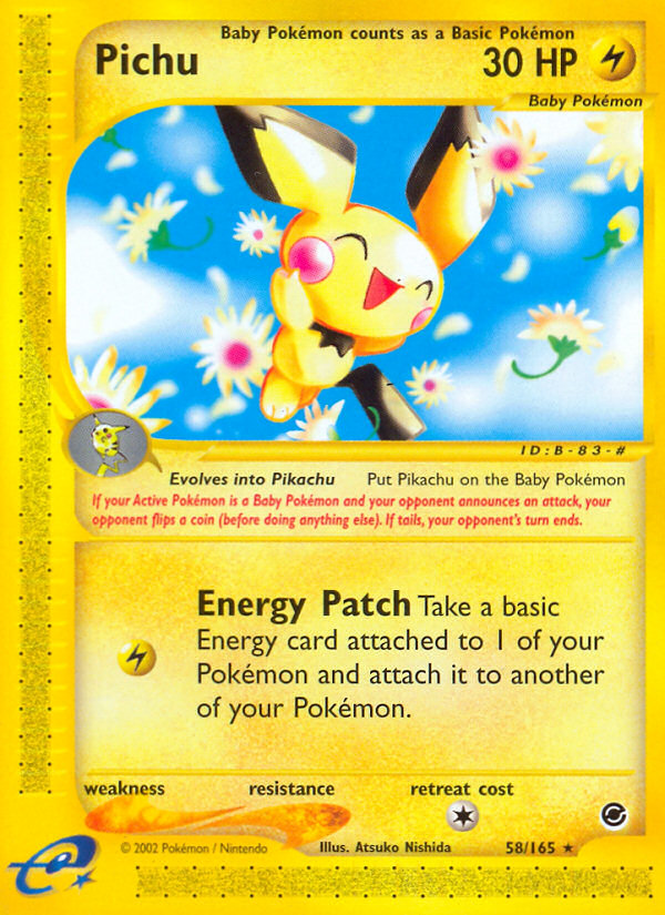 Pichu (58/165) [Expedition: Base Set] Reverse Holofoil
