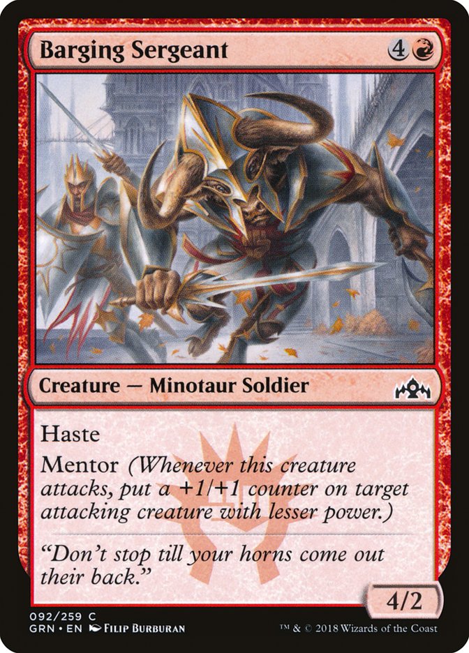 Barging Sergeant [Guilds of Ravnica] Foil