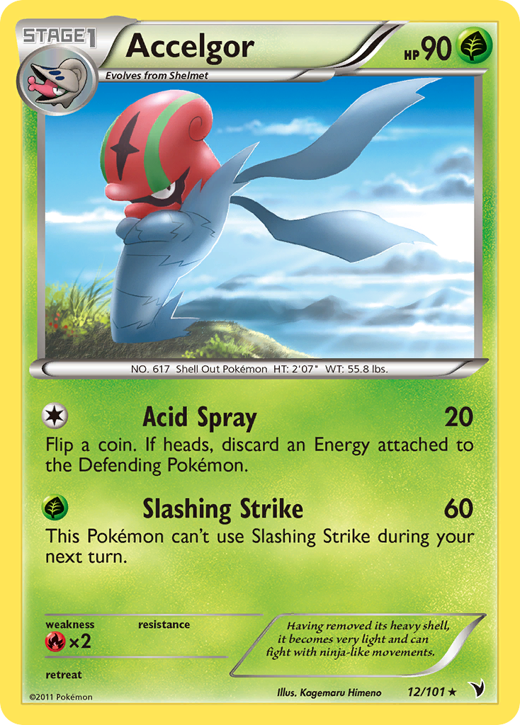Accelgor (12/101) [Black & White: Noble Victories] Reverse Holofoil