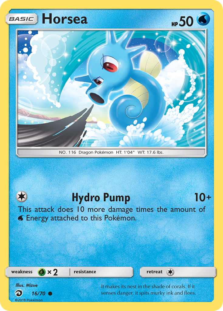 Horsea (16/70) [Sun & Moon: Dragon Majesty] Reverse Holofoil