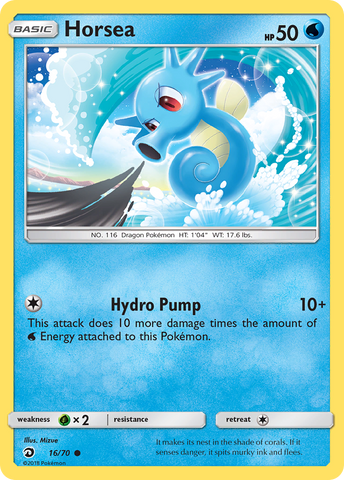 Horsea (16/70) [Sun & Moon: Dragon Majesty] Reverse Holofoil