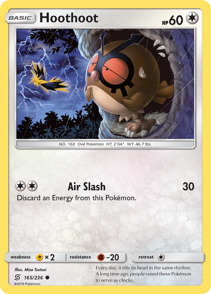Hoothoot (165/236) [Sun & Moon: Unified Minds] Reverse Holofoil