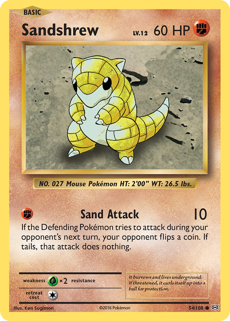 Sandshrew (54/108) [XY: Evolutions] Reverse Holofoil