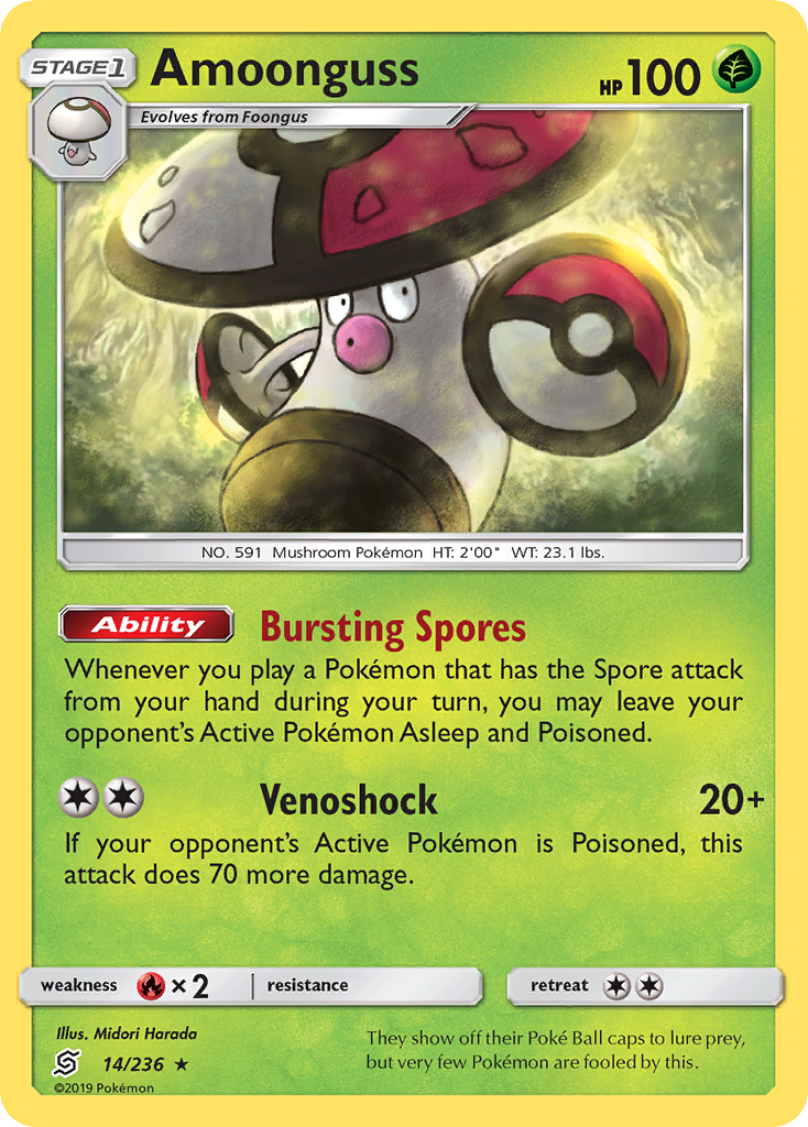 Amoonguss (14/236) [Sun & Moon: Unified Minds] Reverse Holofoil