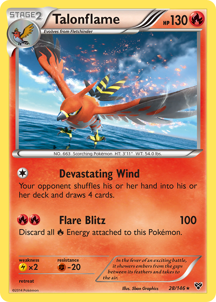 Talonflame (28/146) [XY: Base Set] Reverse Holofoil