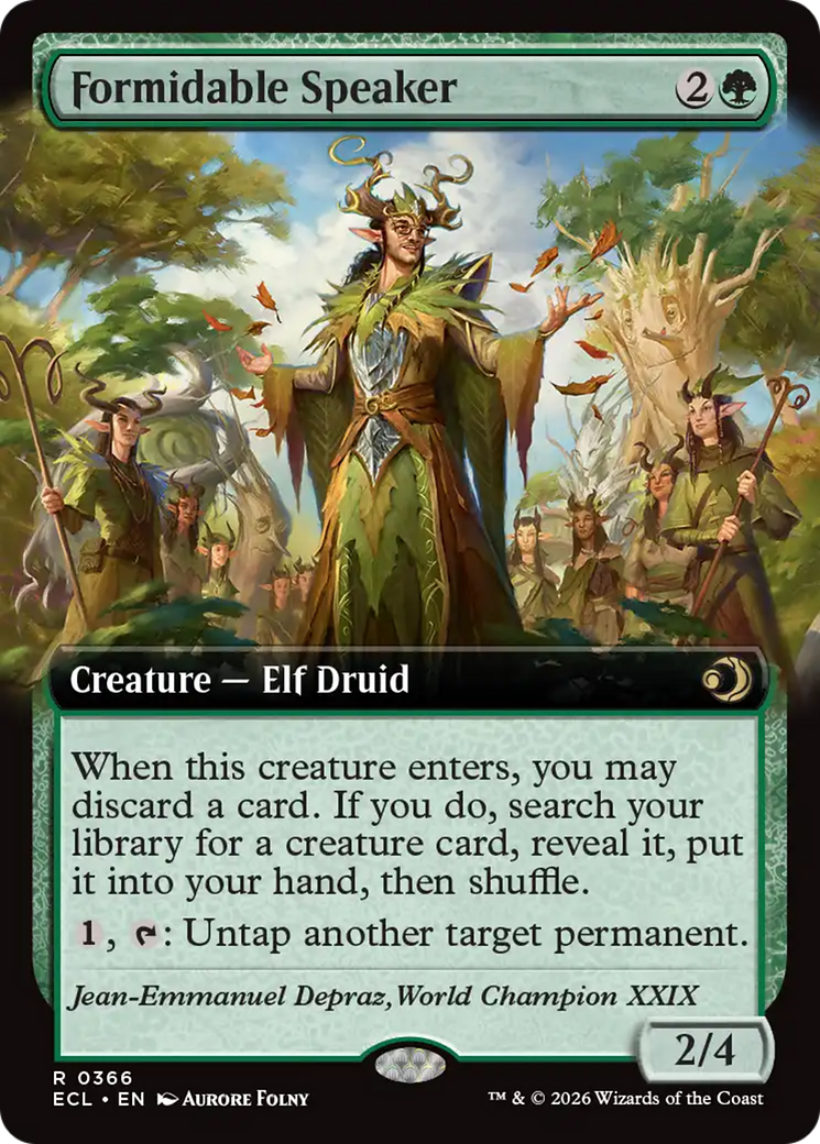 Formidable Speaker (Extended Art) [Lorwyn Eclipsed] Foil