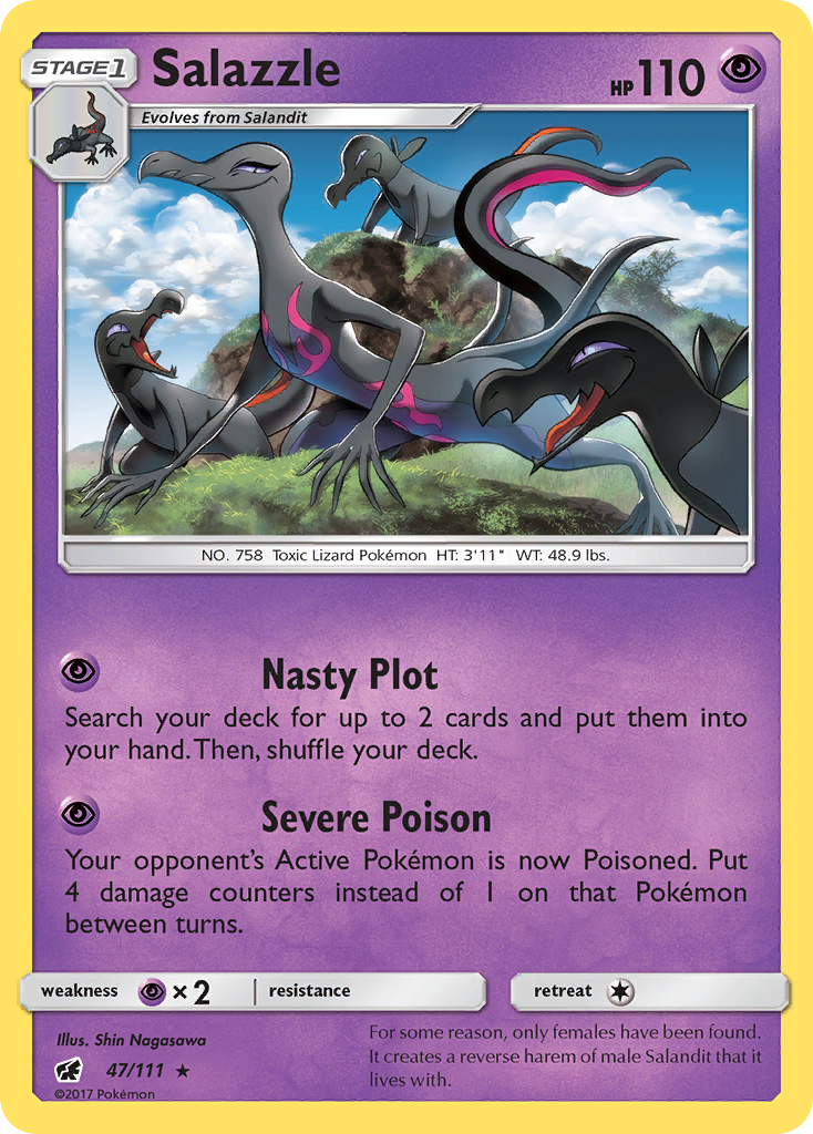Salazzle (47/111) [Sun & Moon: Crimson Invasion] Reverse Holofoil