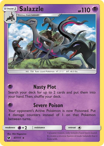 Salazzle (47/111) [Sun & Moon: Crimson Invasion] Reverse Holofoil