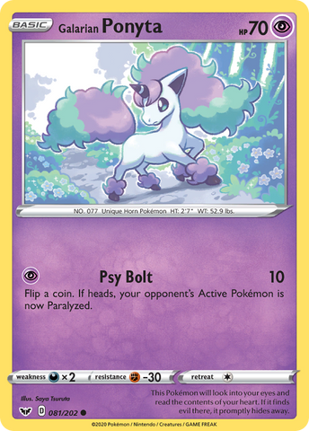 Galarian Ponyta (081/202) [Sword & Shield: Base Set] Reverse Holofoil