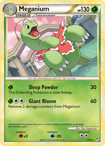 Meganium (27/95) [HeartGold & SoulSilver: Call of Legends] Reverse Holofoil